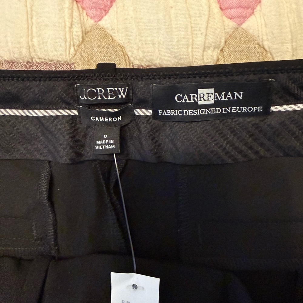 J. Crew New Cameron 4 Season Stretch Black Women's Trousers Pants NWT 8 Black - Picture 6 of 13